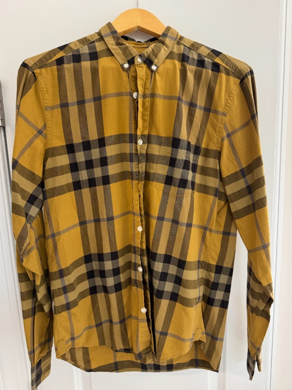 Burberry Long-Sleeve Plaid Button Up